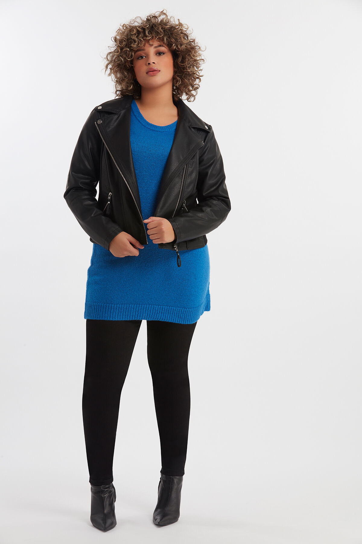 Chaqueta motera de cuero sint&eacute;tico image number 5