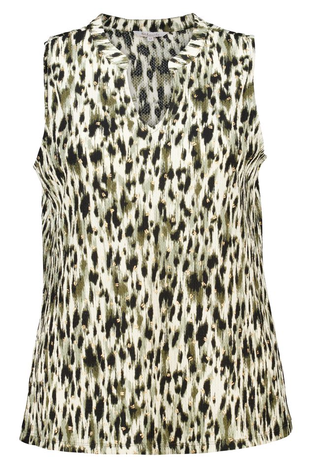 Top sin mangas estampado image number 1