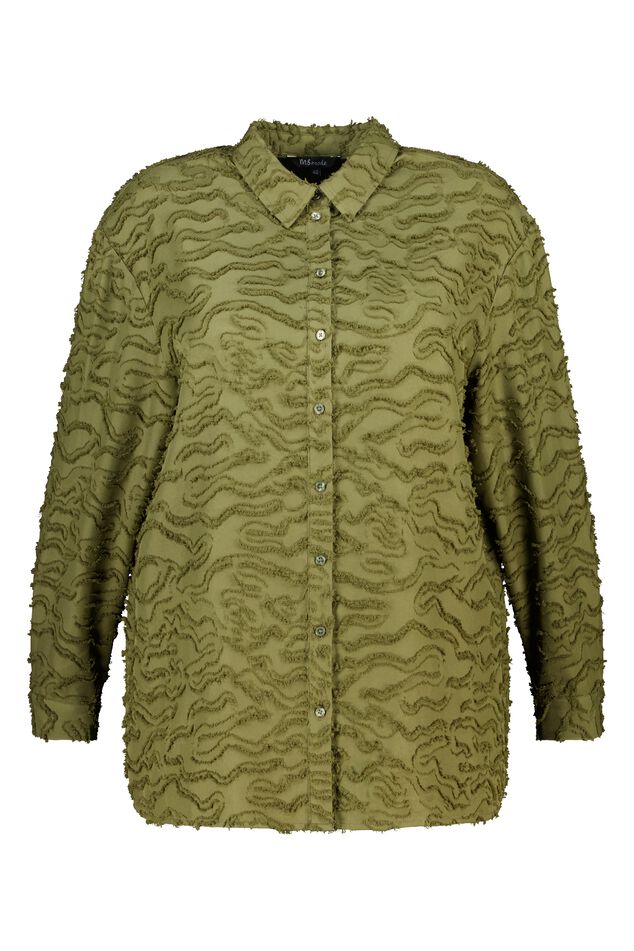 Blusa oversize de tejido estructurado image number 1
