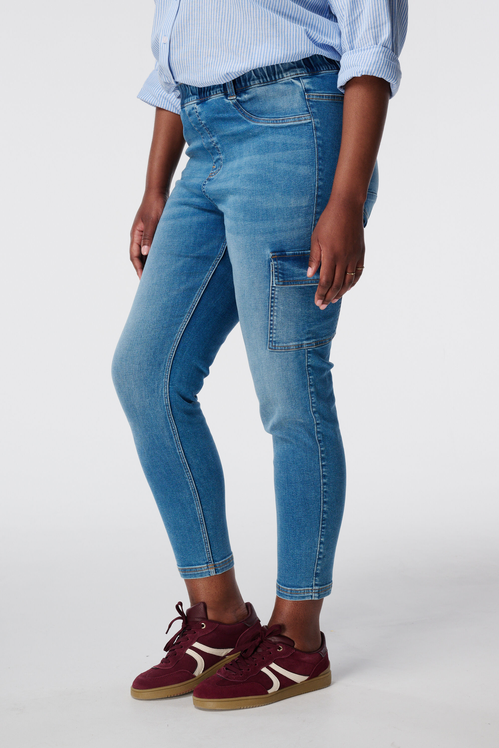 Treggings cargo de corte pitillo image number 5