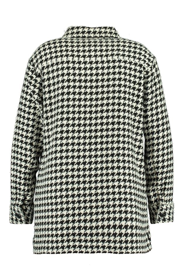 Sobrecamisa con estampado pata de gallo image number 2