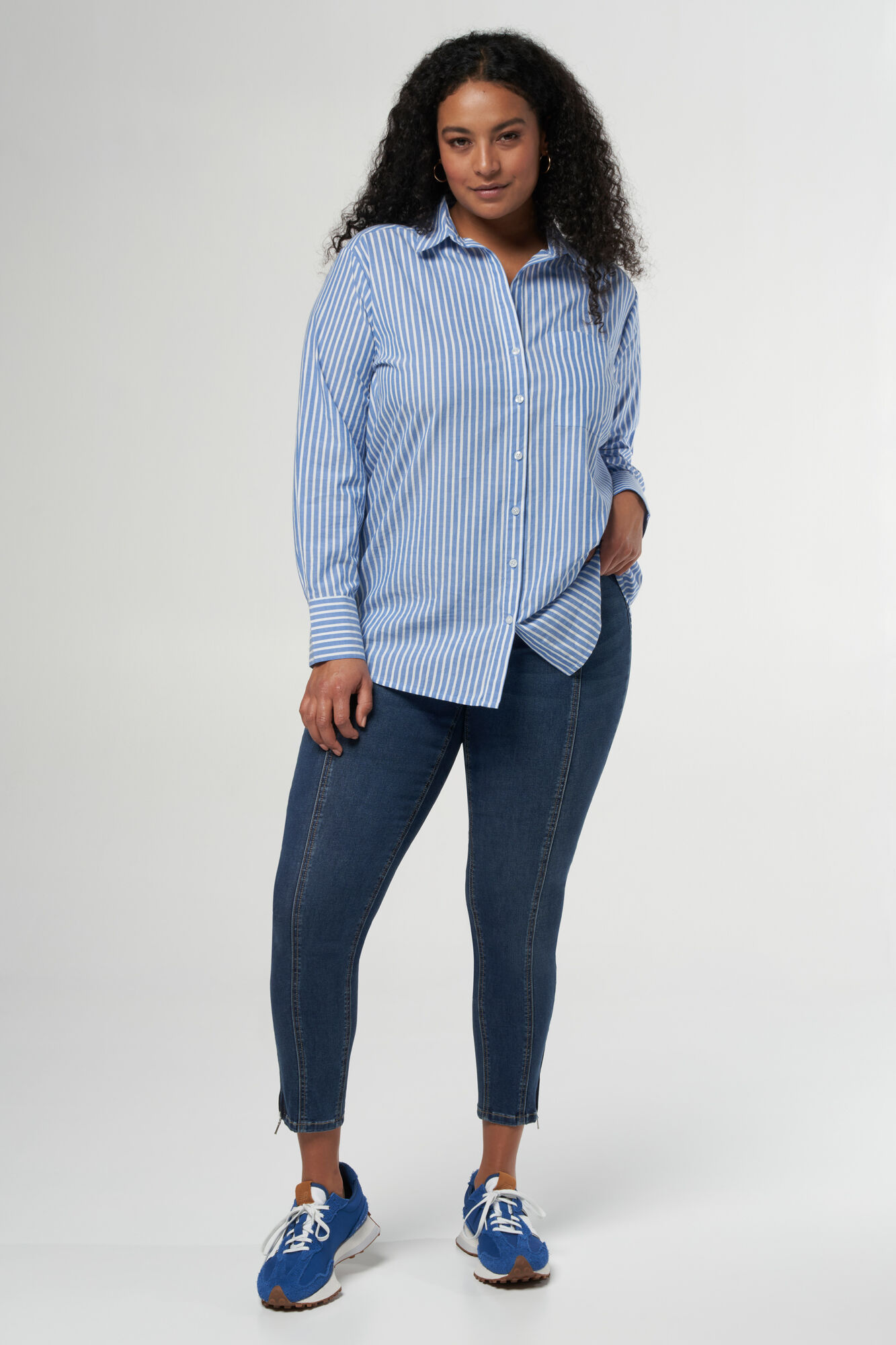 Camisa ancha con rayas image number 5