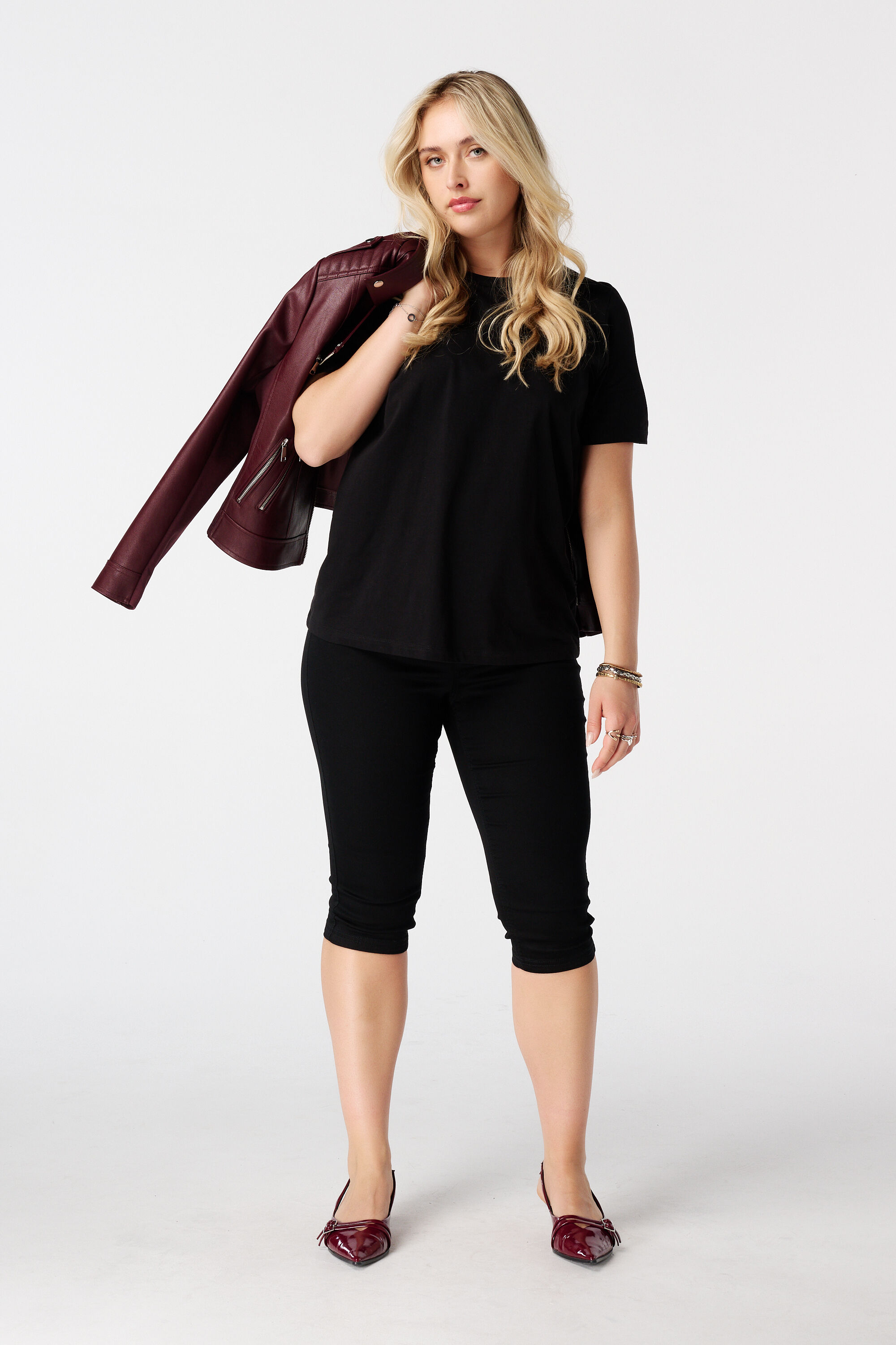 Tregging capri con aspecto denim