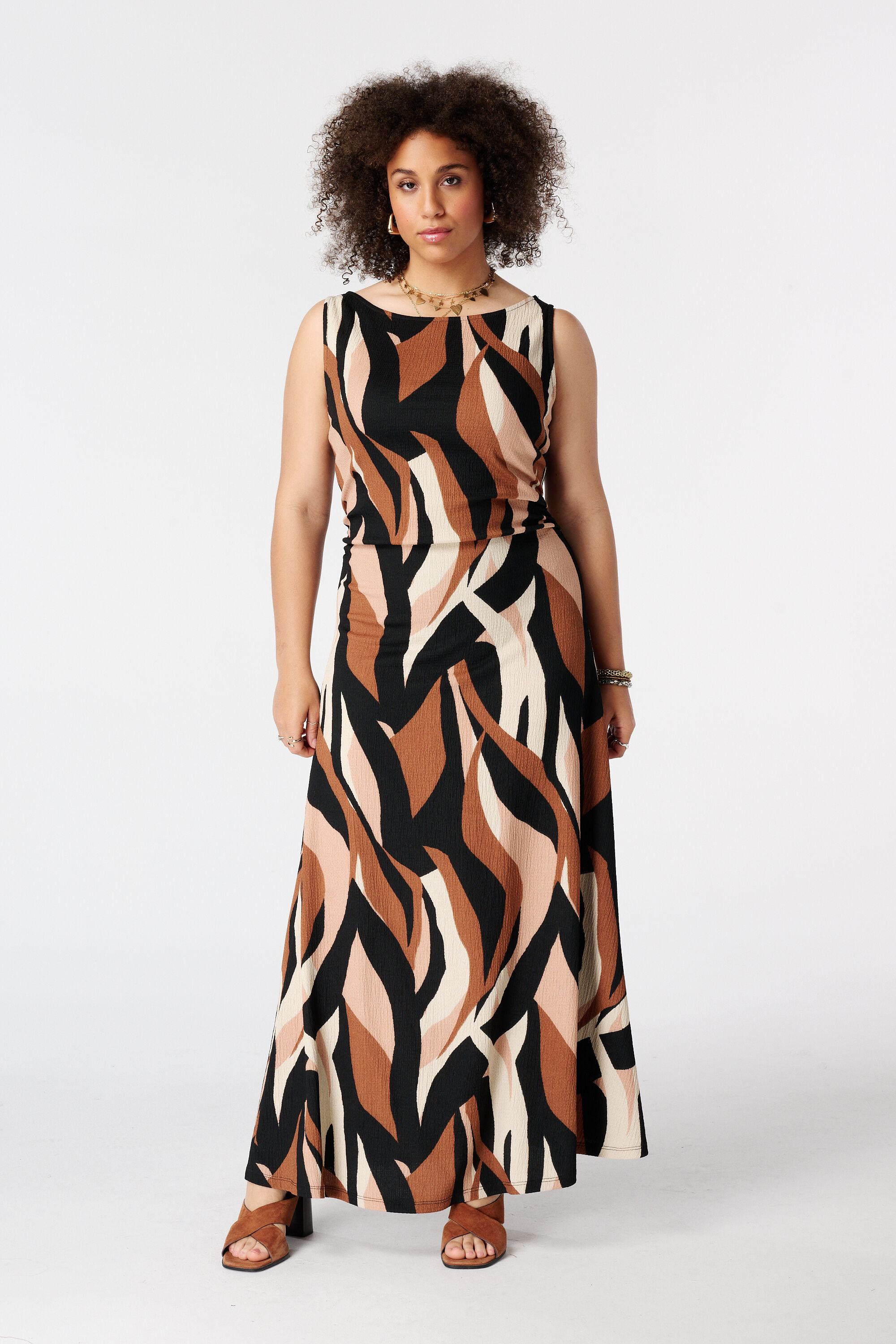 Vestido maxi con estampado