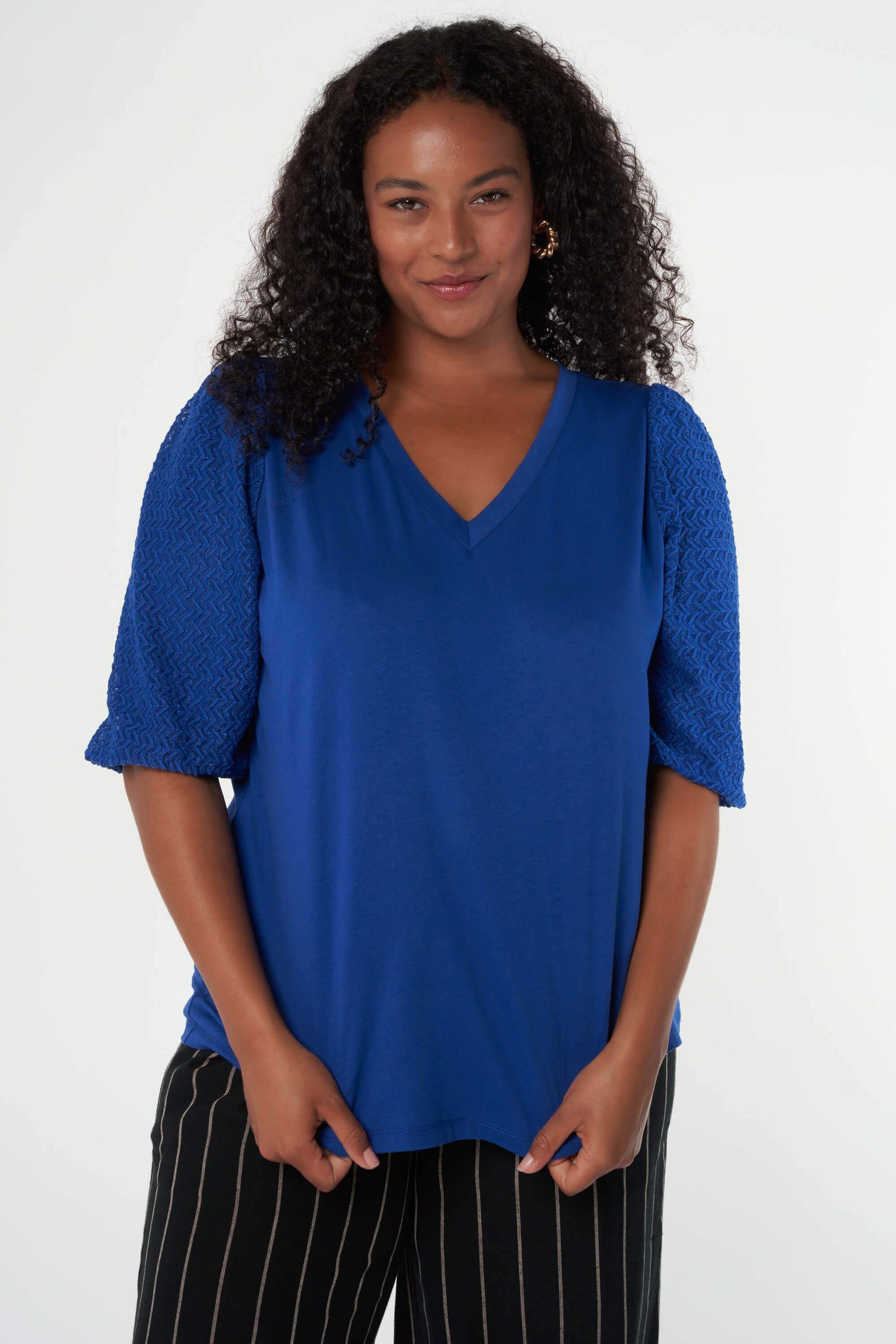 Top con manga con textura image number 0