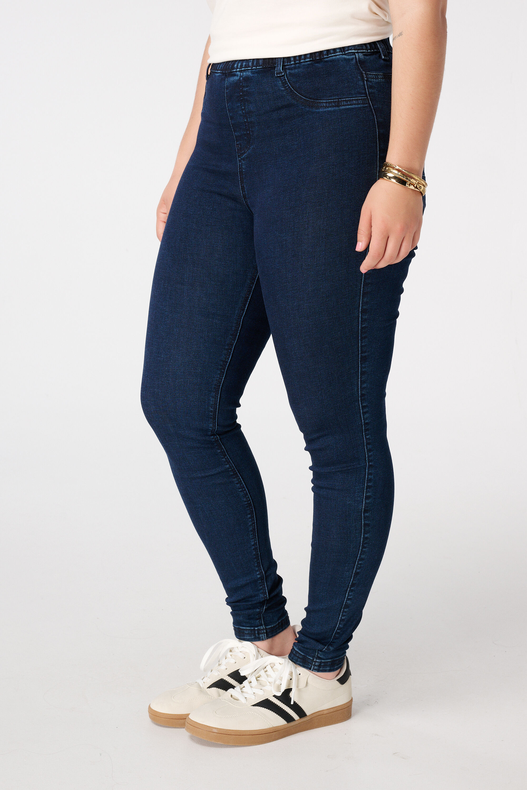 Tregging con aspecto denim image number 5