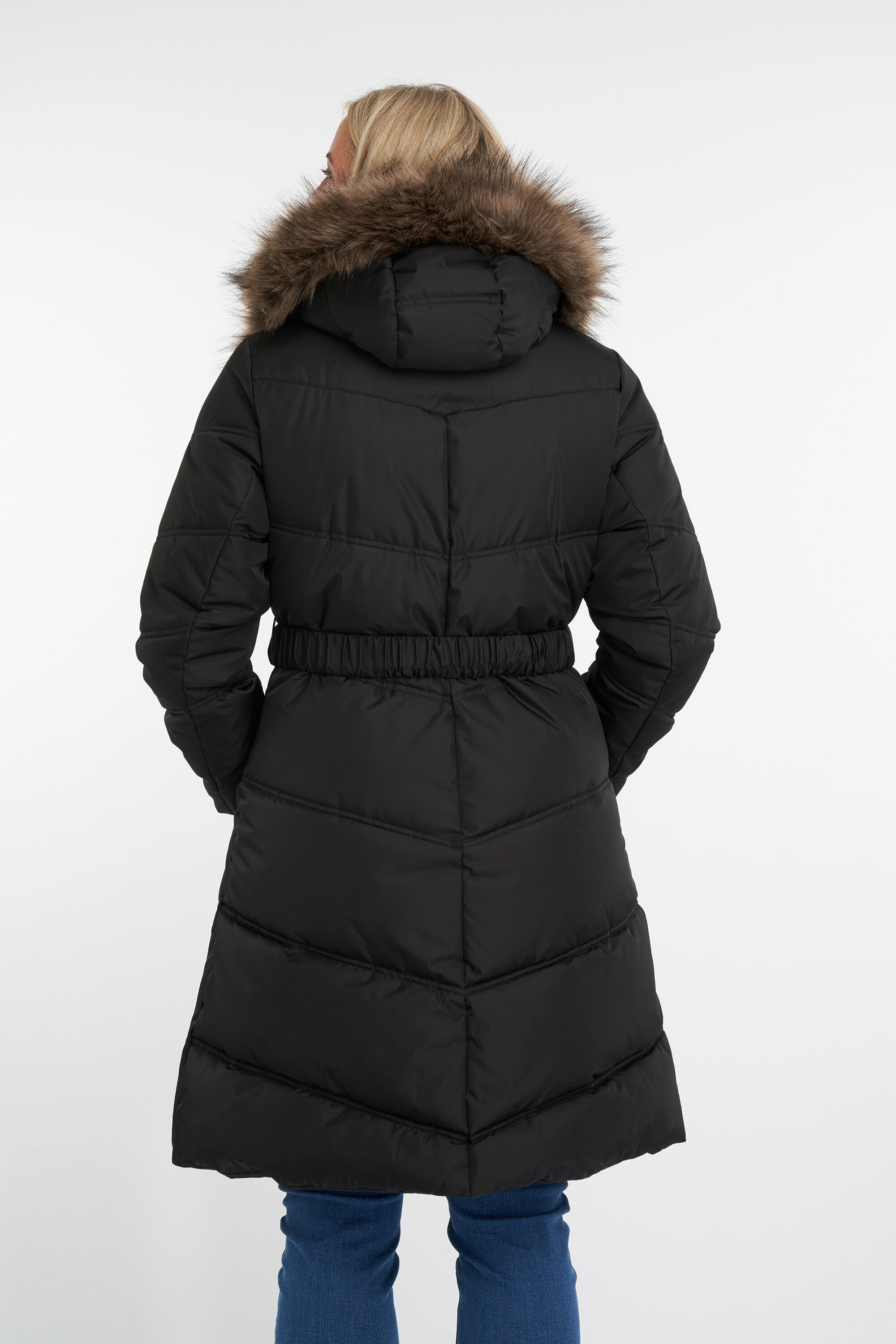 Abrigo acolchado con cintur&oacute;n image number 4