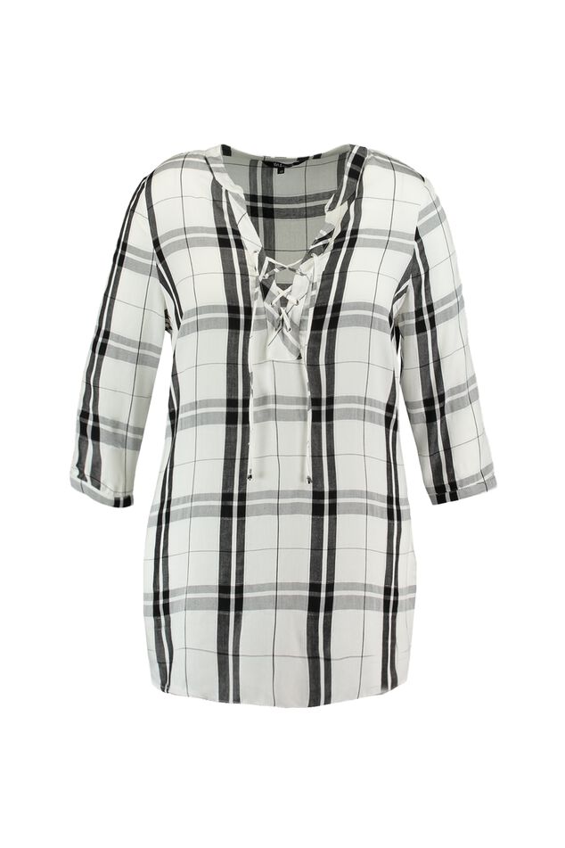 Blusa a cuadros image number 1