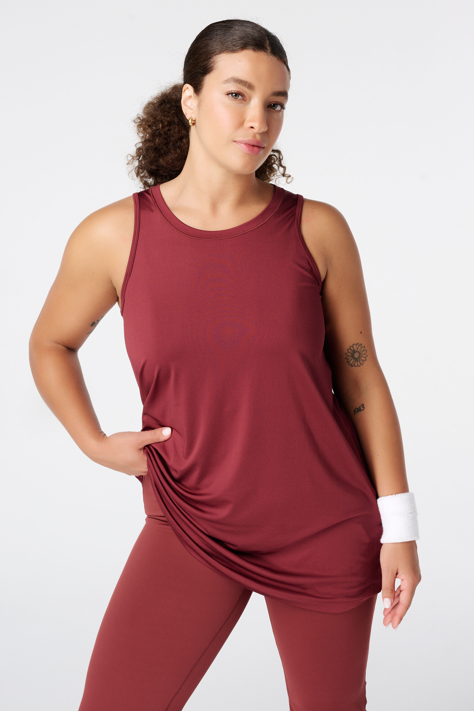 Camiseta sin mangas deportiva larga