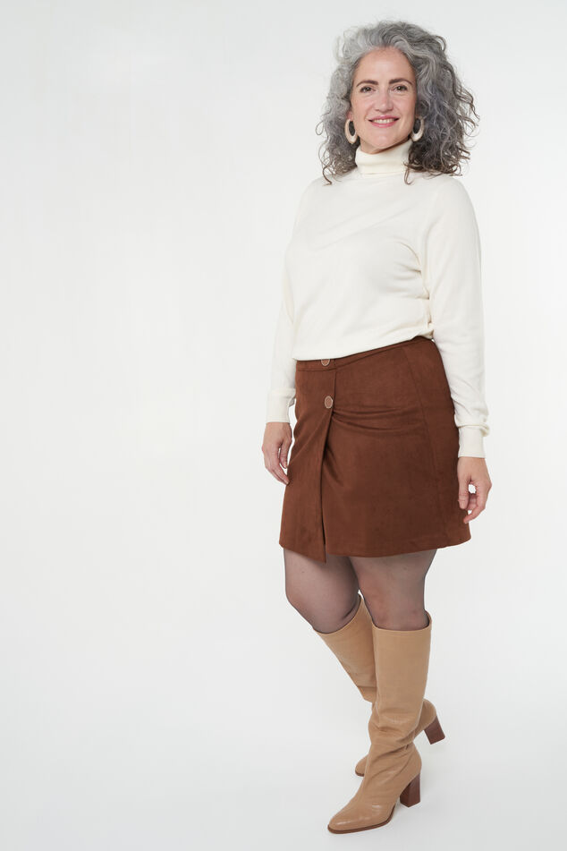 Falda cruzada de ante sintético image number 6