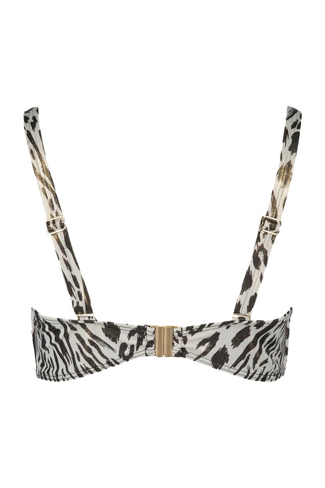 Top tipo bandeau con estampado animal - Gold rush image number 1