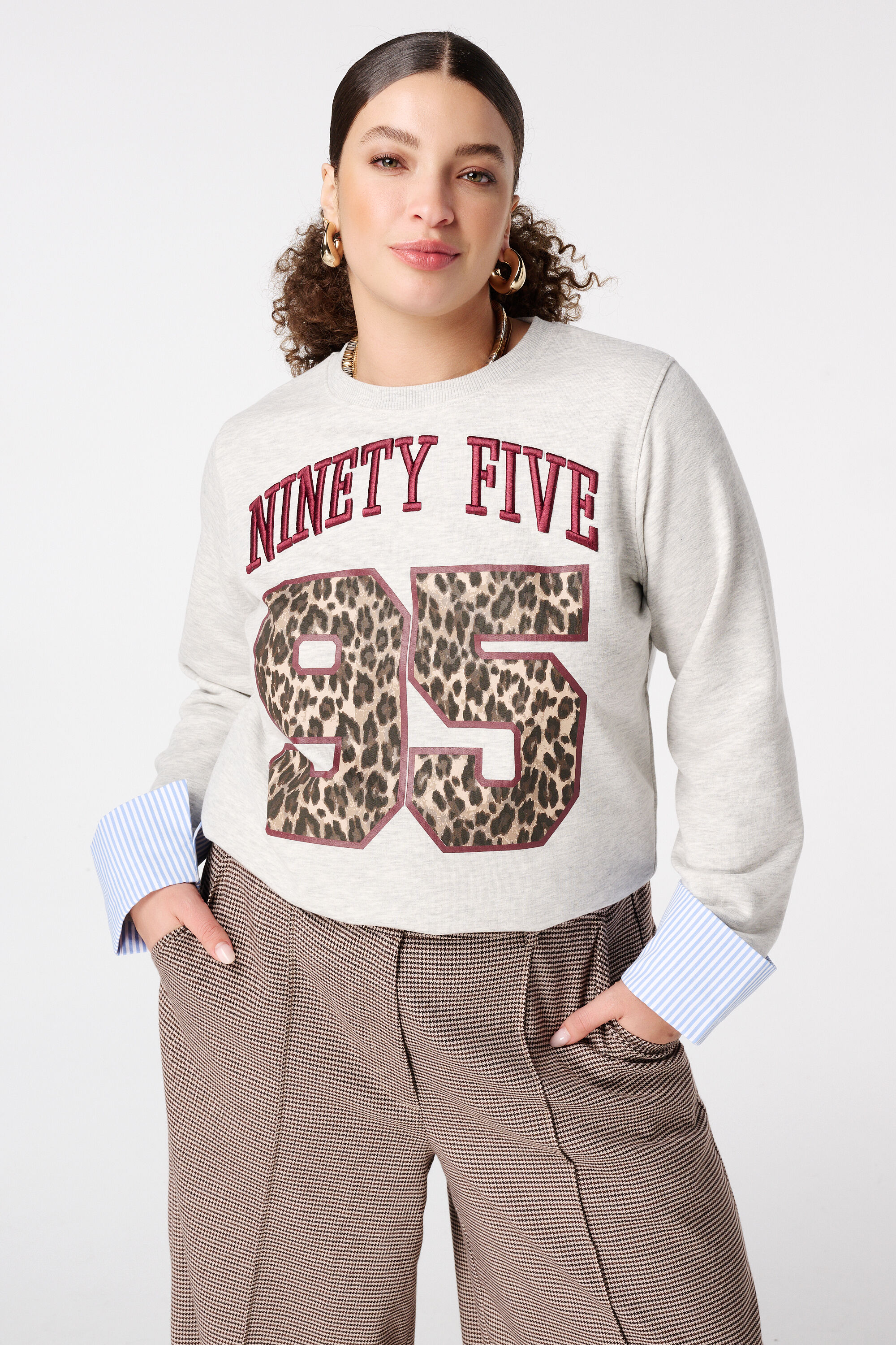 Jersey con detalles de blusa