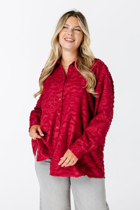 Blusa oversize de tejido estructurado Blusa oversize de tejido estructurado