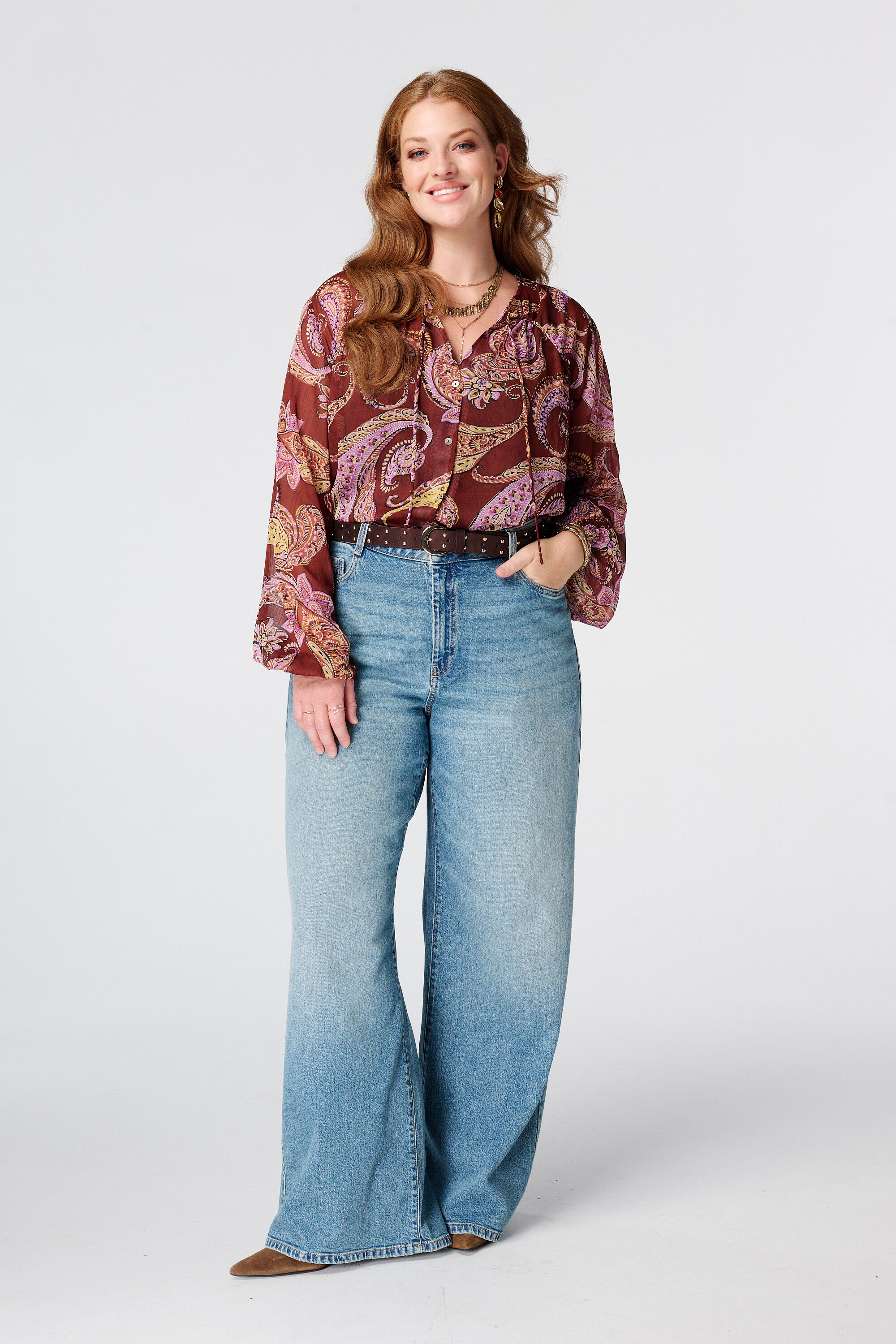 Blusa con estampado paisley image number 3