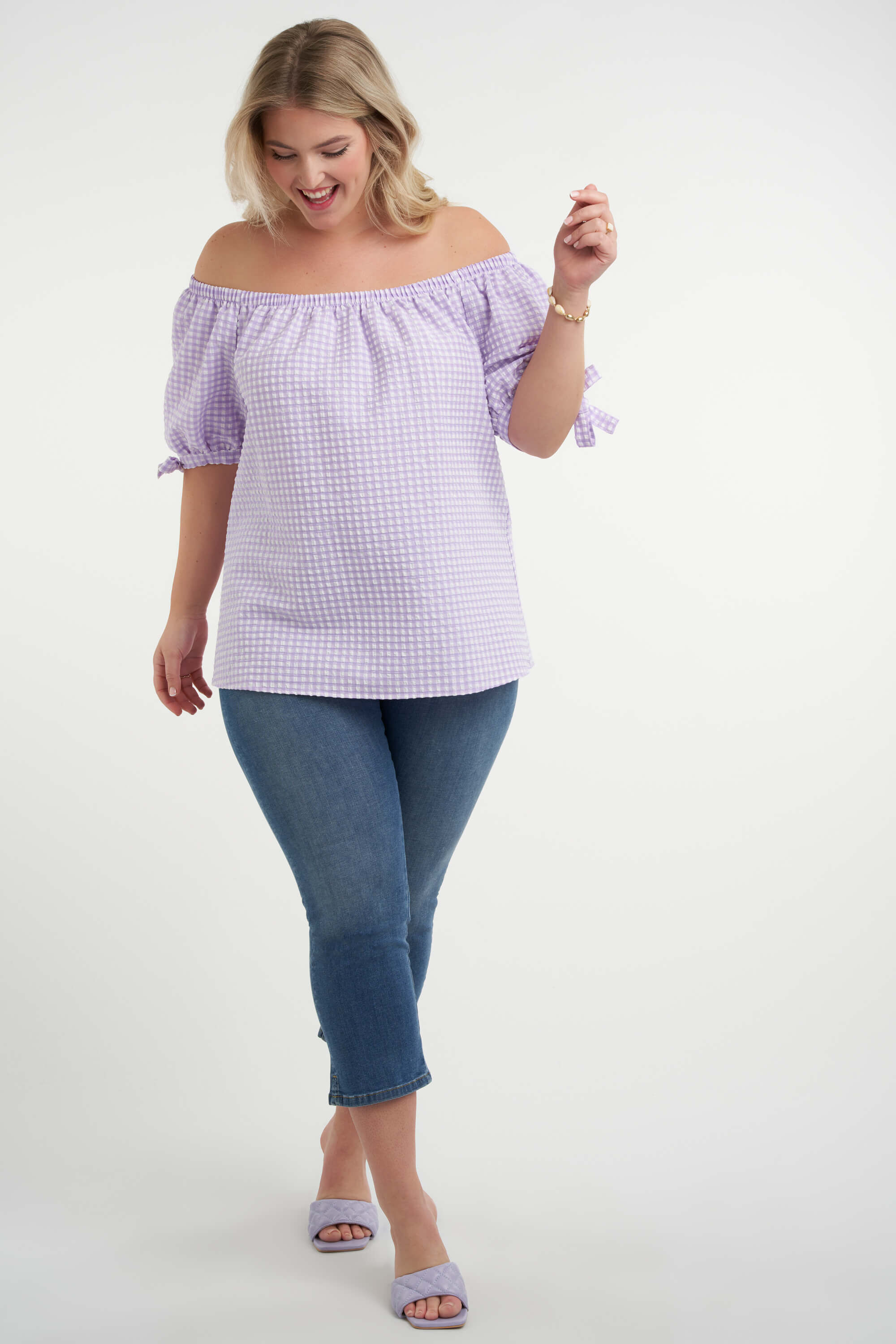Blusa con los hombros al descubierto  image number 0