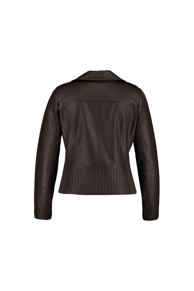 Chaqueta motera de cuero sintético image number 2