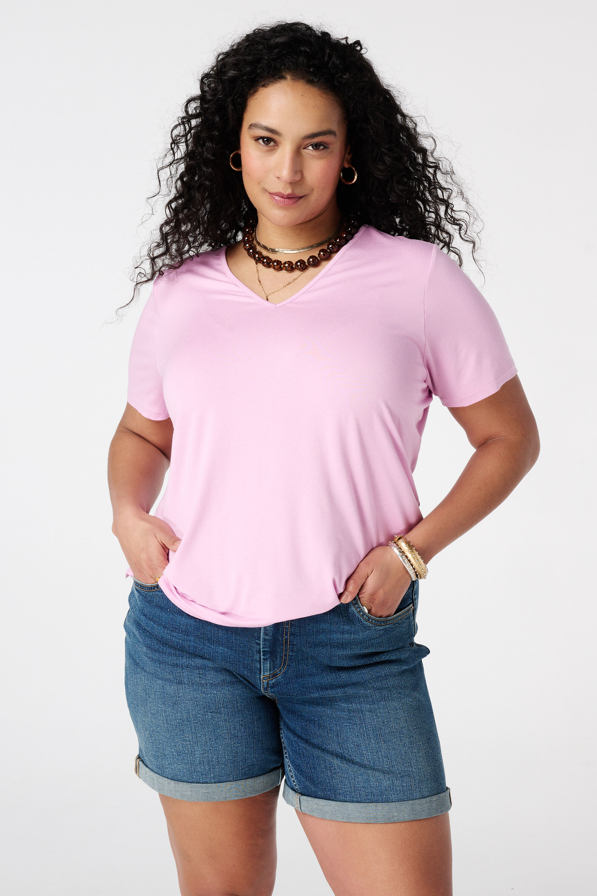 Camiseta con escote en V