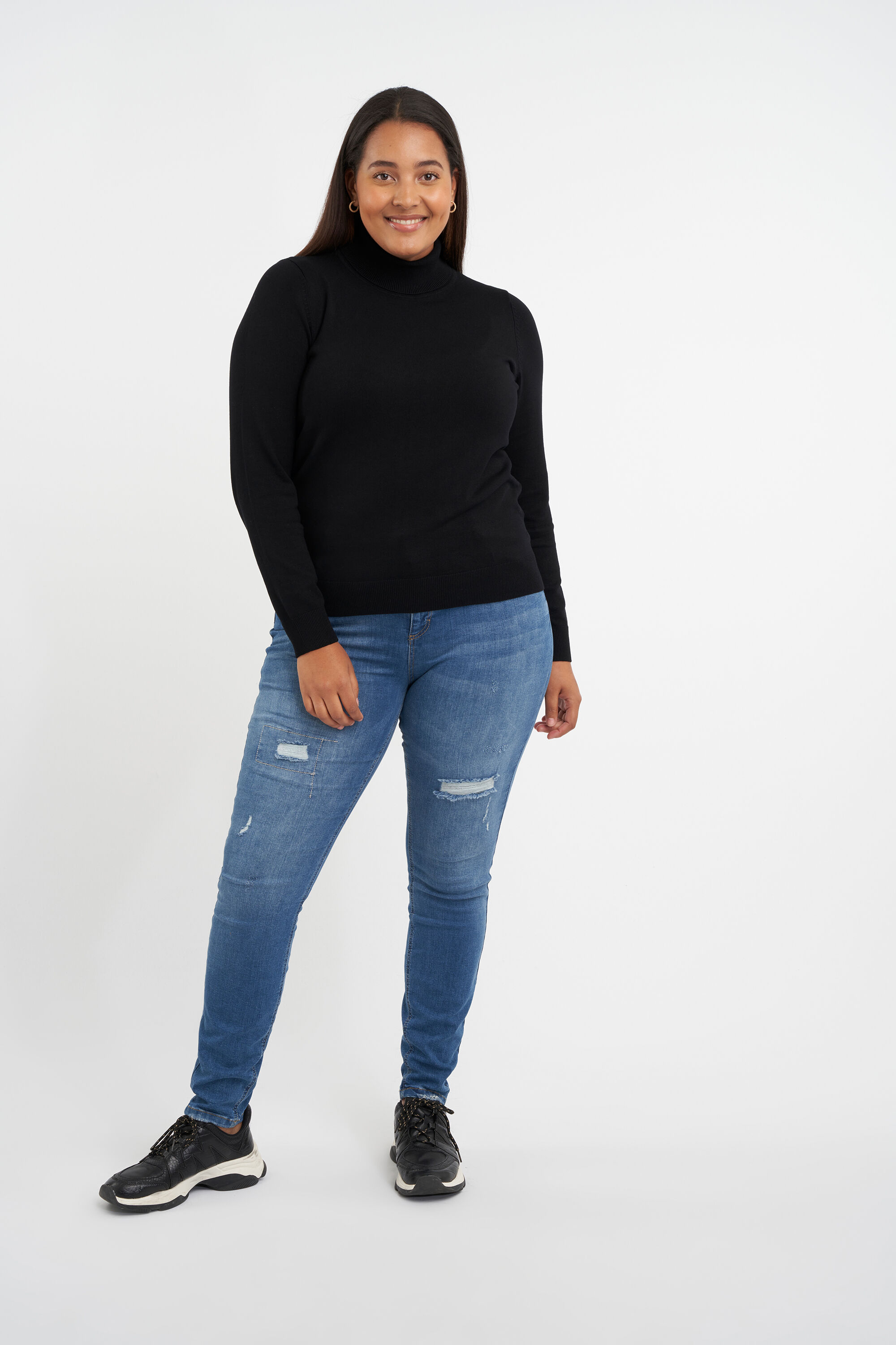 Jersey de punto fino con cuello alto image number 5