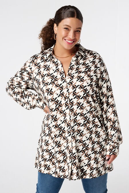 Blusa larga con estampado Blusa larga con estampado