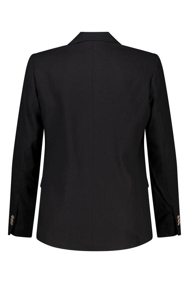Blazer de lino de corte recto image number 2
