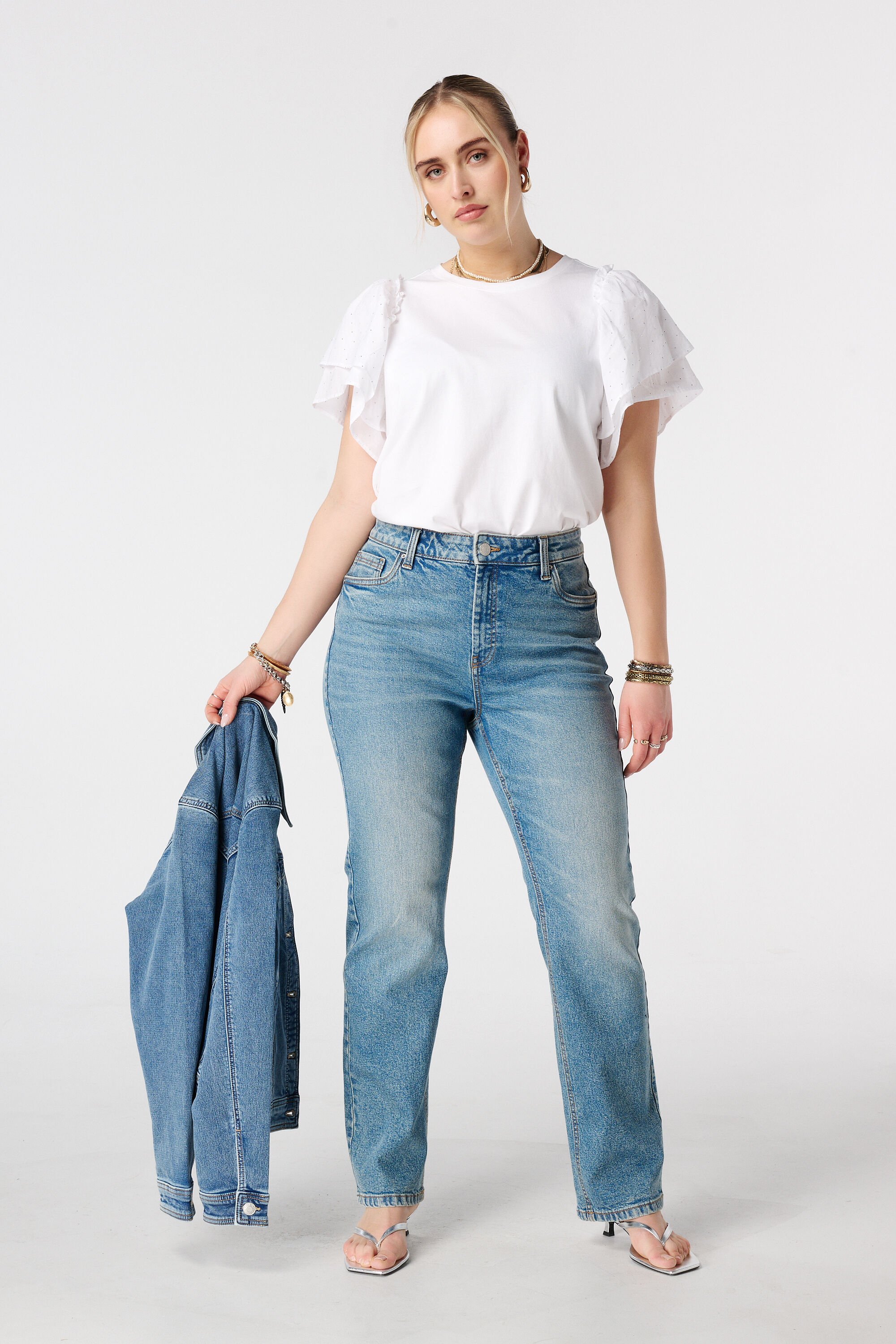 Top con mangas mariposa image number 5