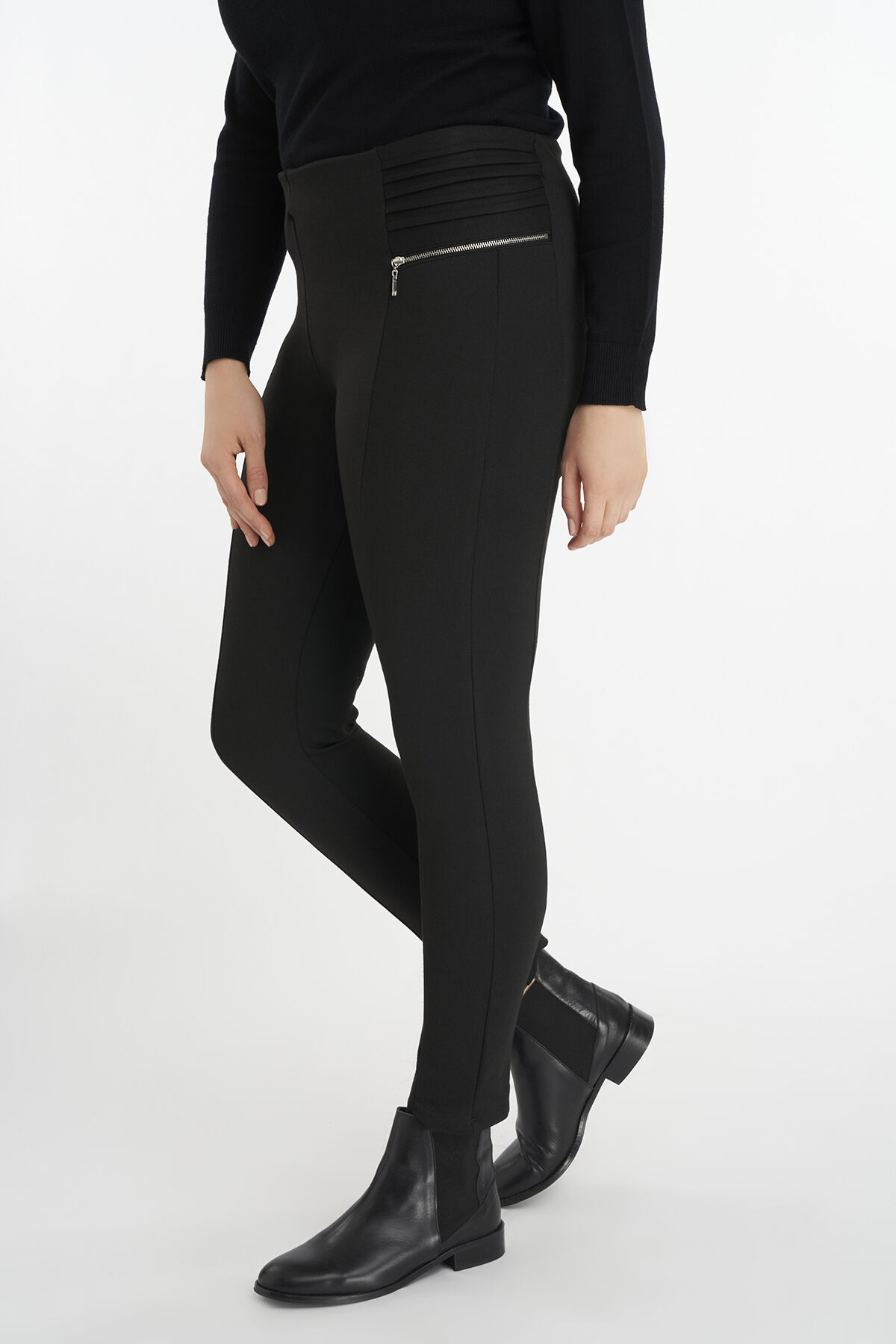 Tregging con cremalleras de adorno image number 4