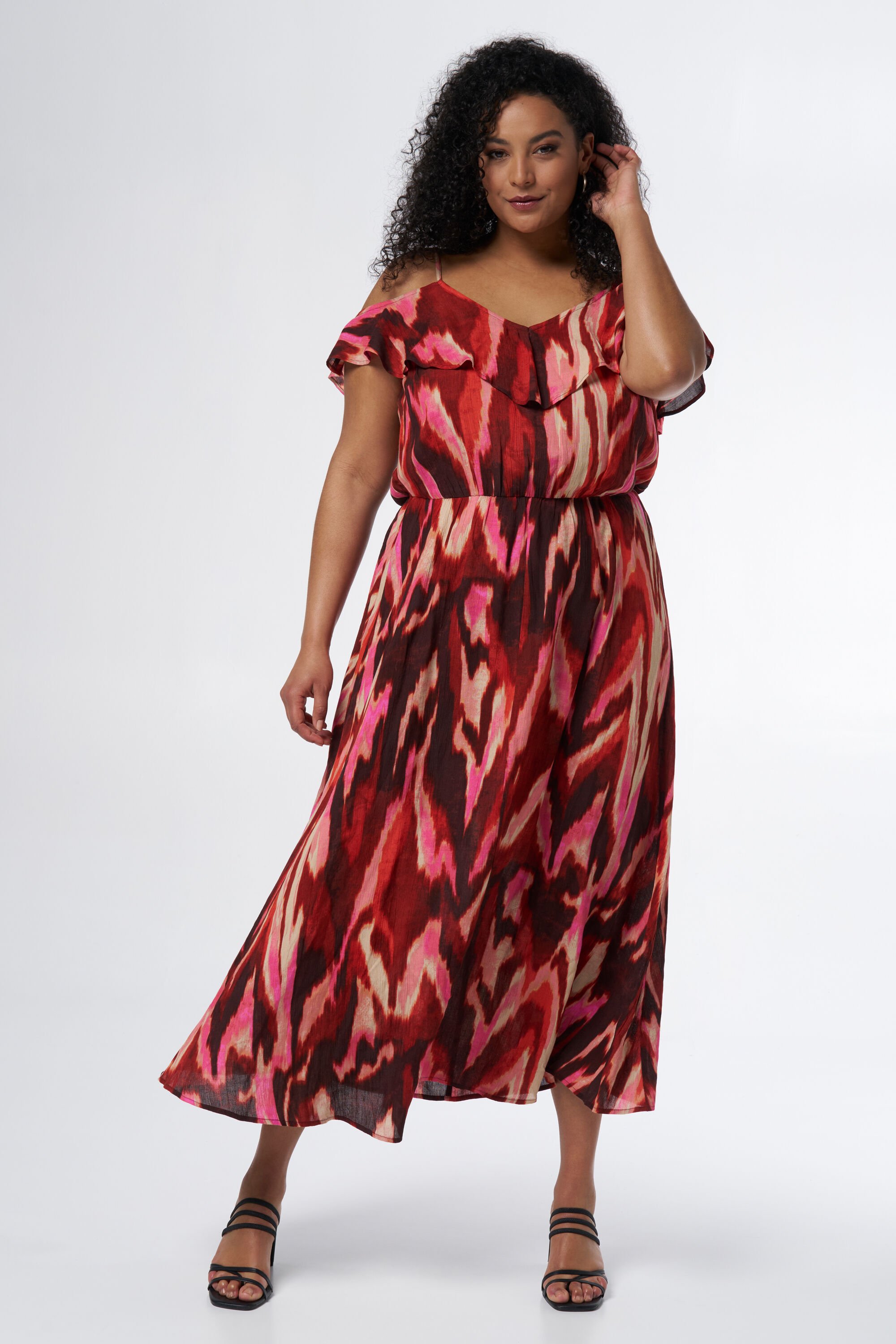 Vestido midi con estampado image number 6