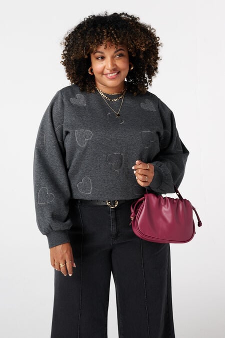Jersey con corazones bordados Jersey con corazones bordados