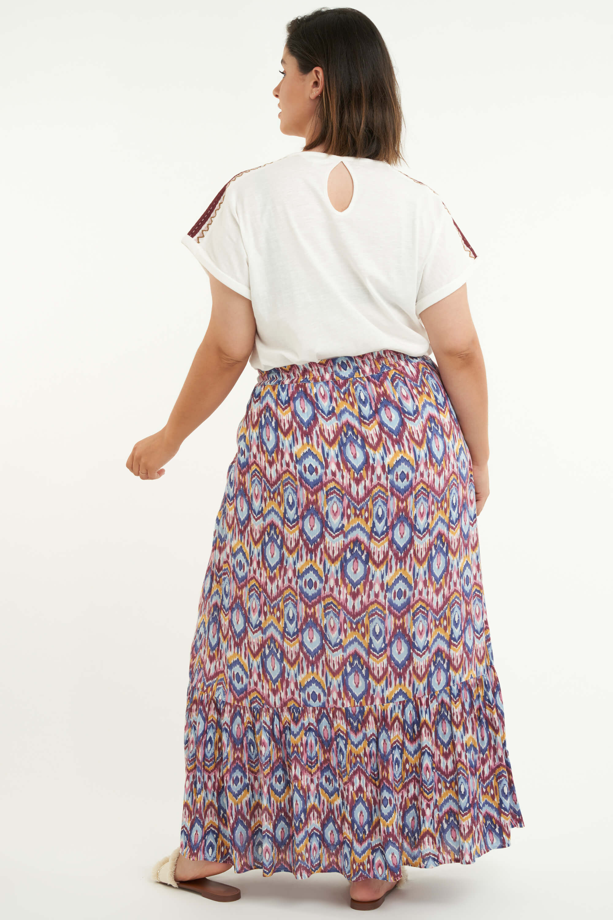 Falda maxi con estampado image number 3