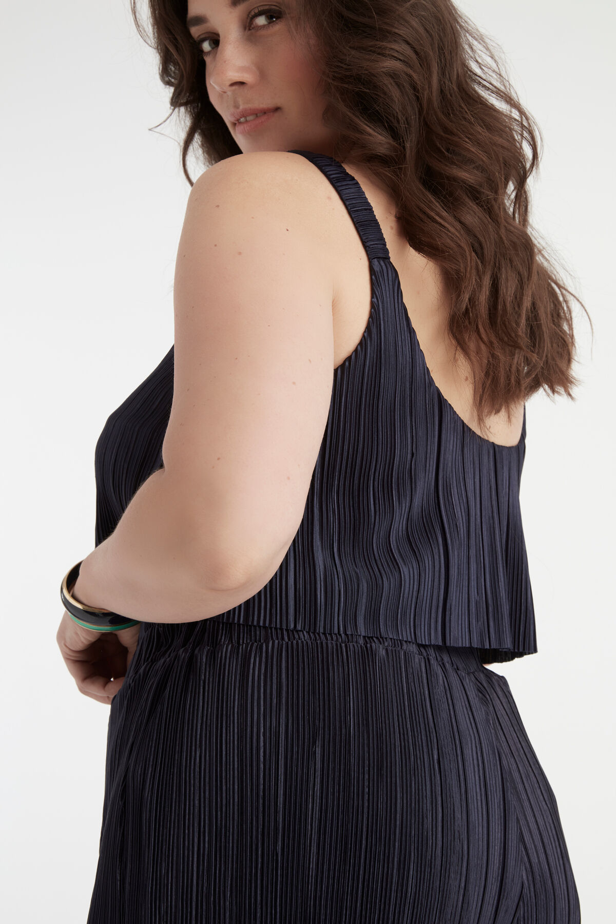 Pantalones plisados el&aacute;sticos  image number 5