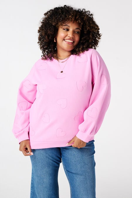 Jersey con corazones bordados Jersey con corazones bordados