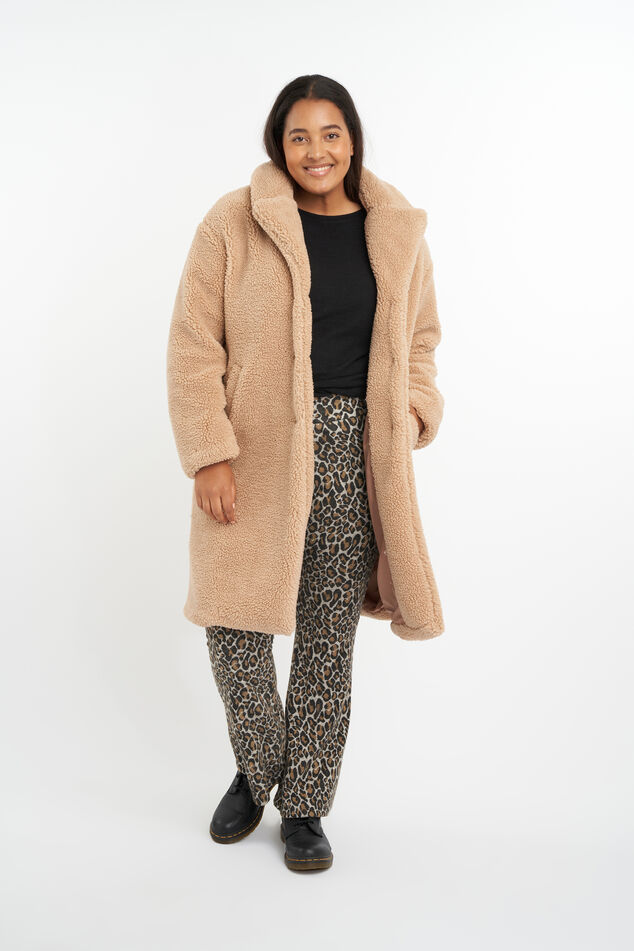 Abrigo de peluche oversized image number 7