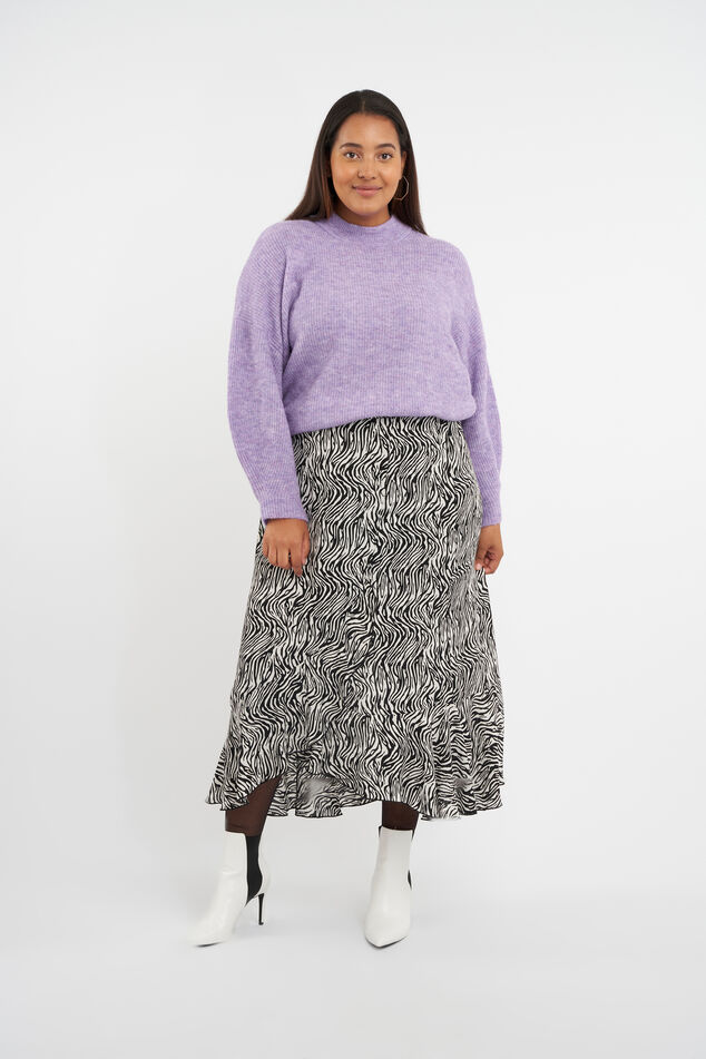 Falda midi con estampado image number 6
