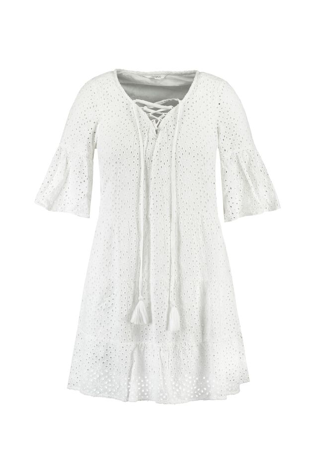 Vestido tipo túnica con broderie image number 1