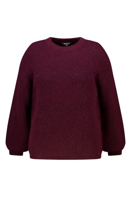 Jersey de punto fino con mangas abullonadas