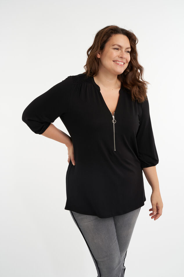 Top con cremallera decorativa image number 0