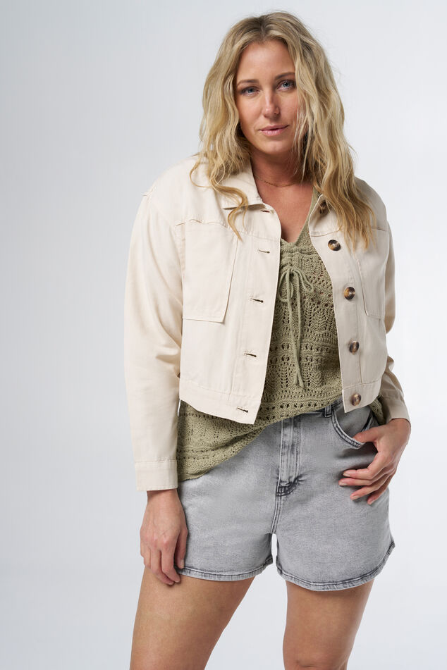 Chaqueta cargo de corte holgado image number 5