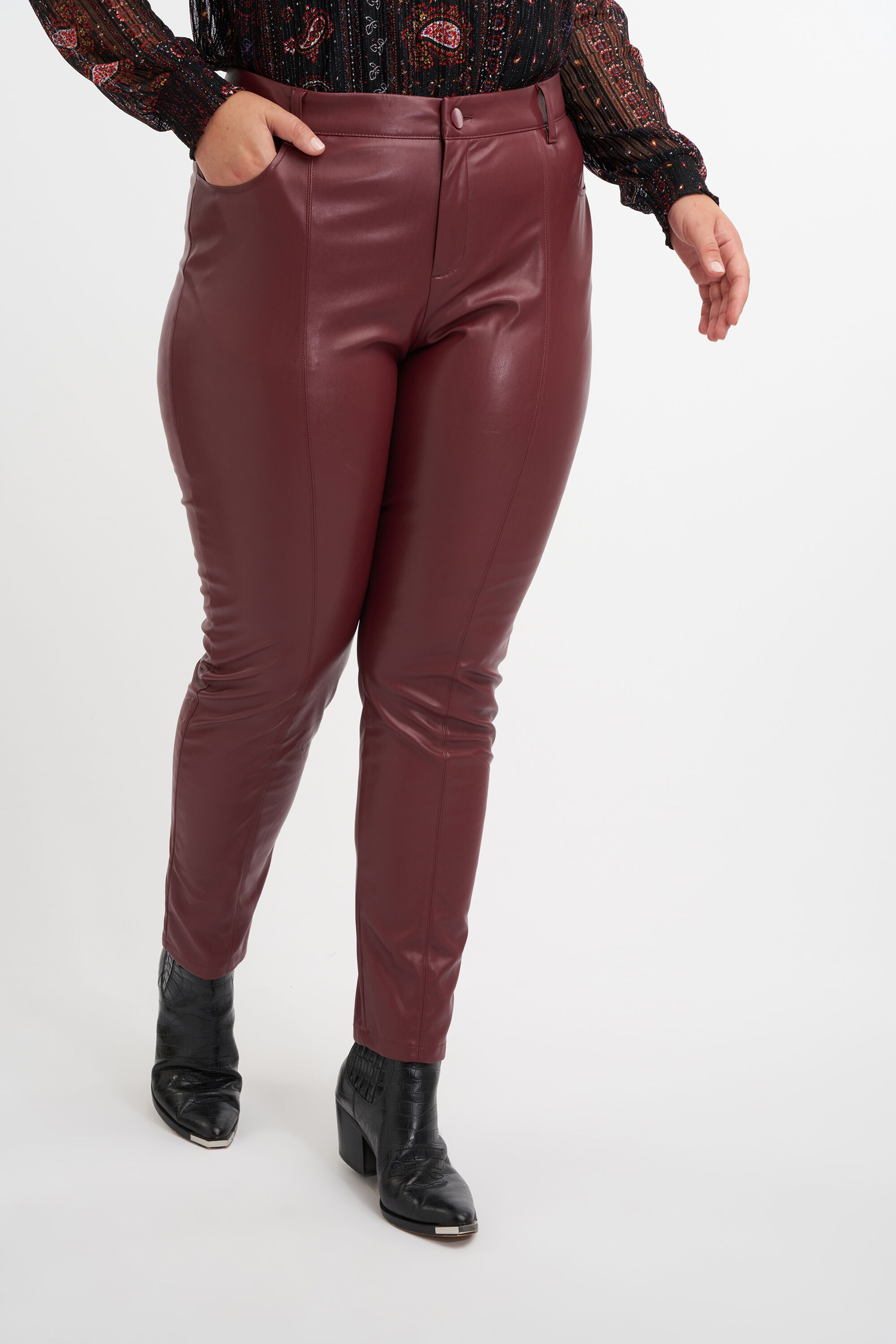 Mujeres Pantalones de cuero sintetico MS Mode