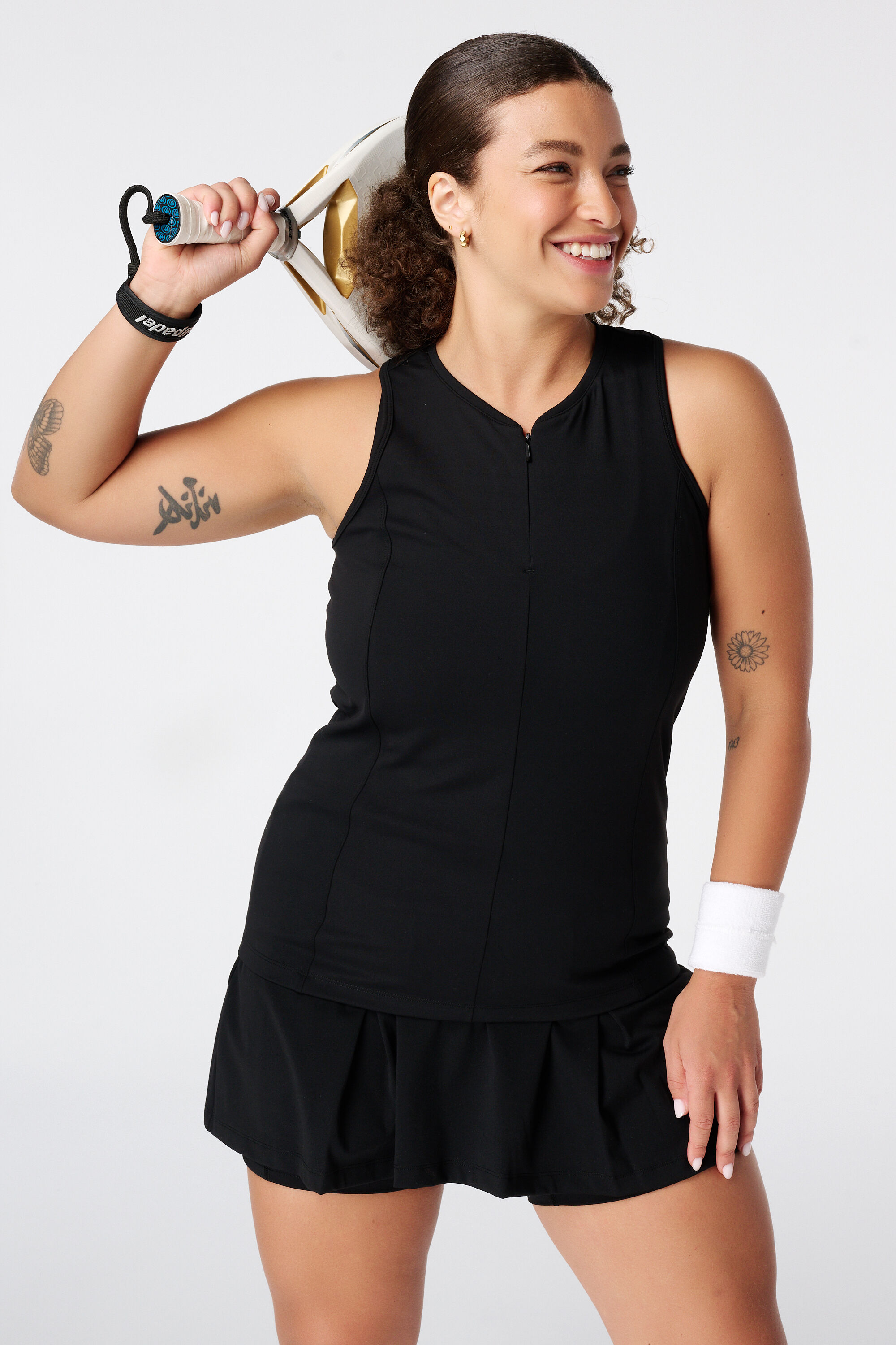 Camiseta sin mangas con cremallera