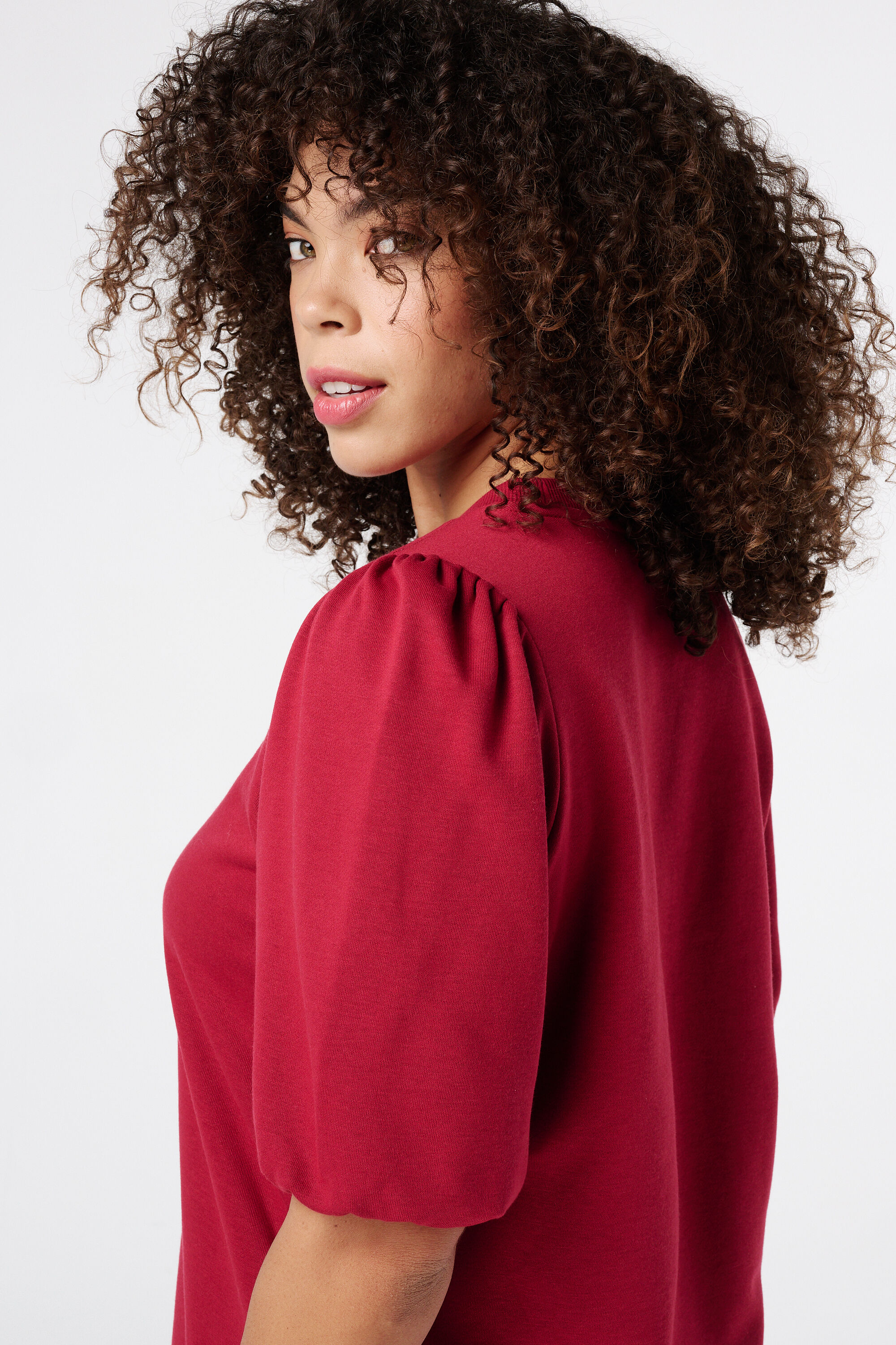 Vestido con manga corta abullonada image number 4