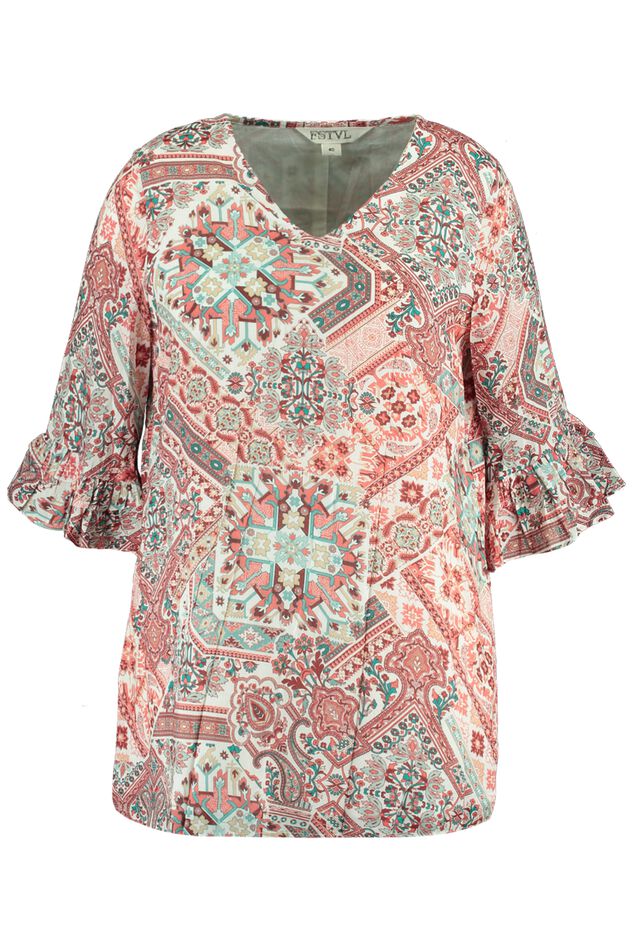 Blusa larga con estampado image number 2