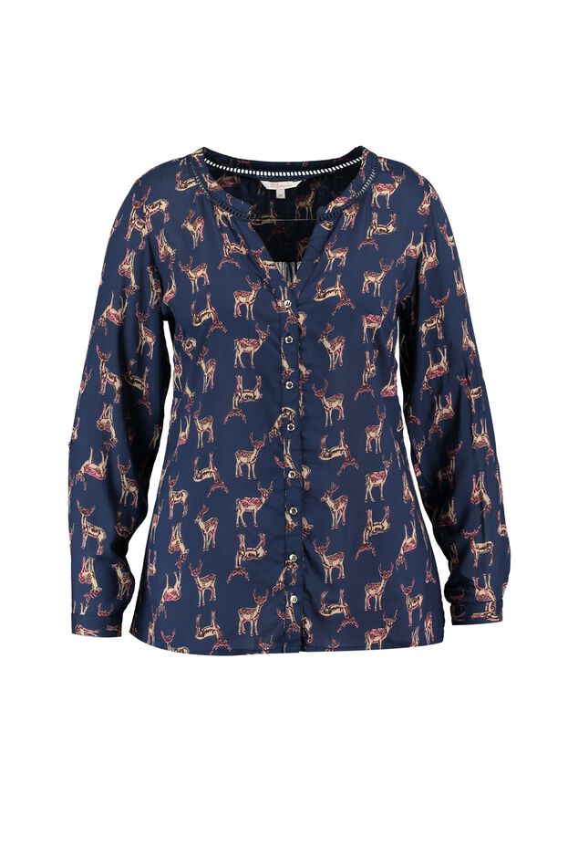 Blusa totalmente estampada image number 1