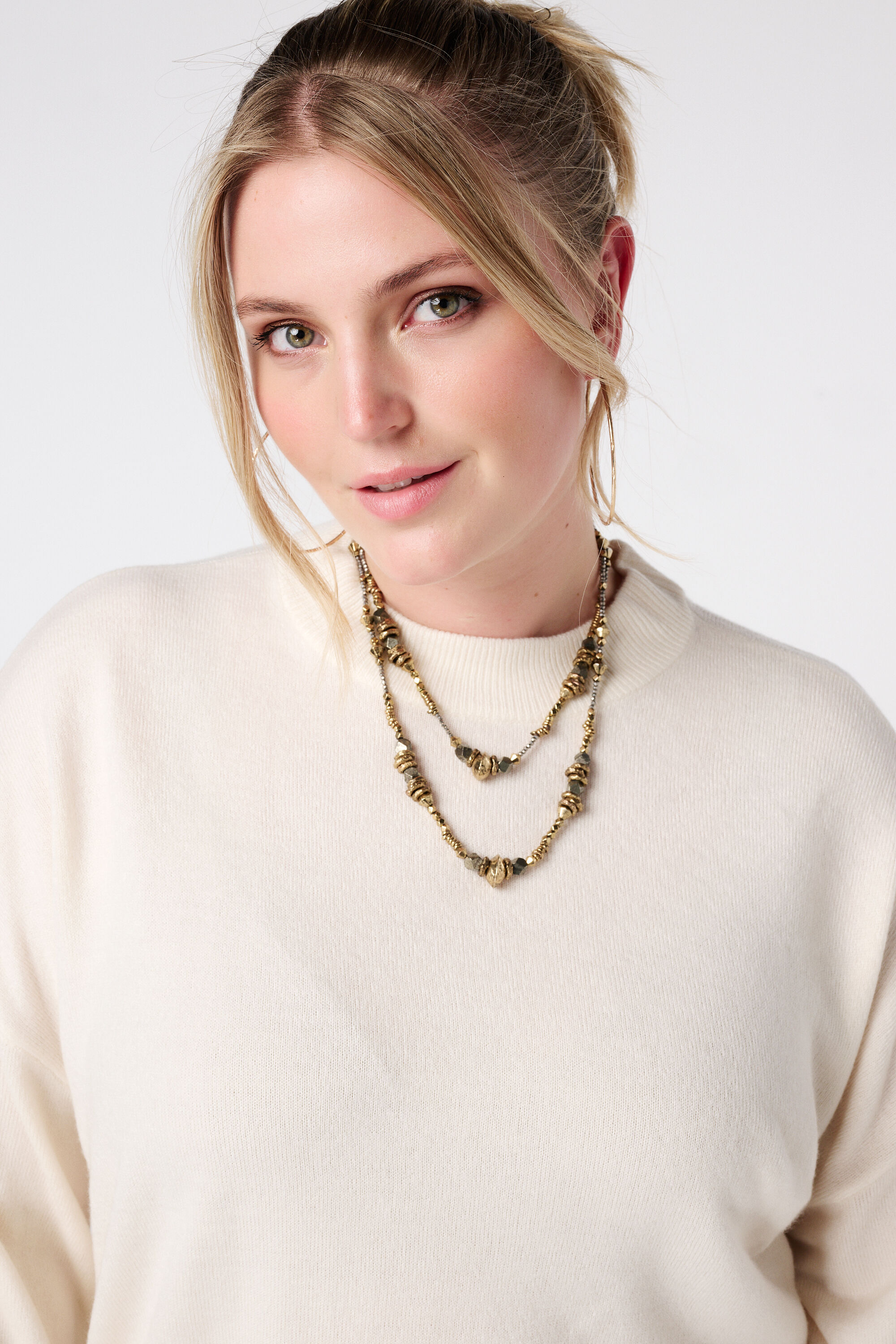 Su&eacute;ter de punto fino con mangas abullonadas image number 4