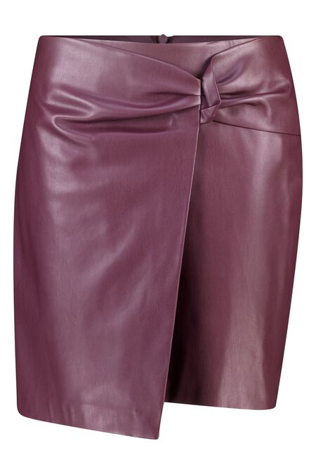 Falda con aspecto de cuero PU