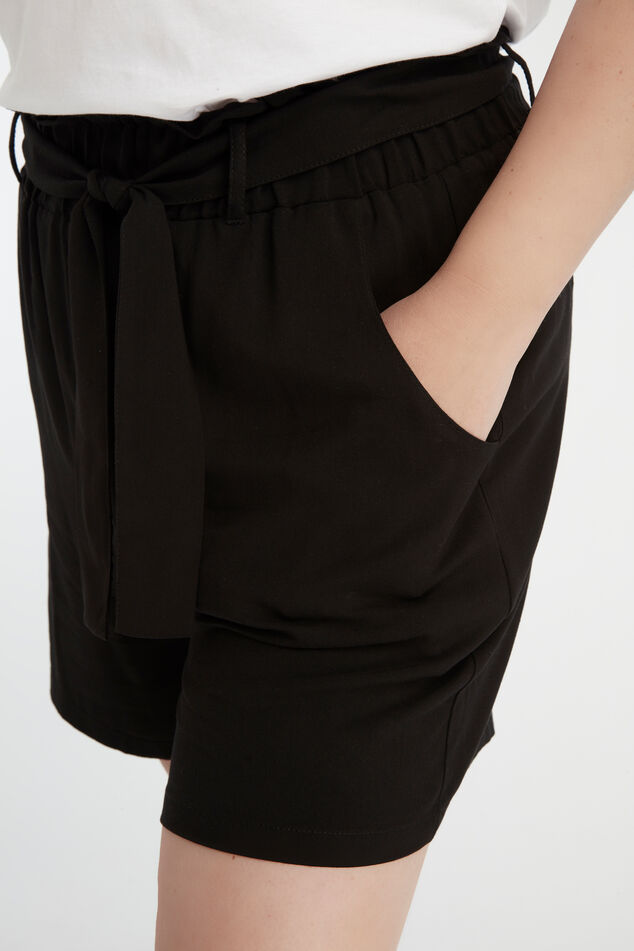 Shorts de viscosa con cinto   image number 5