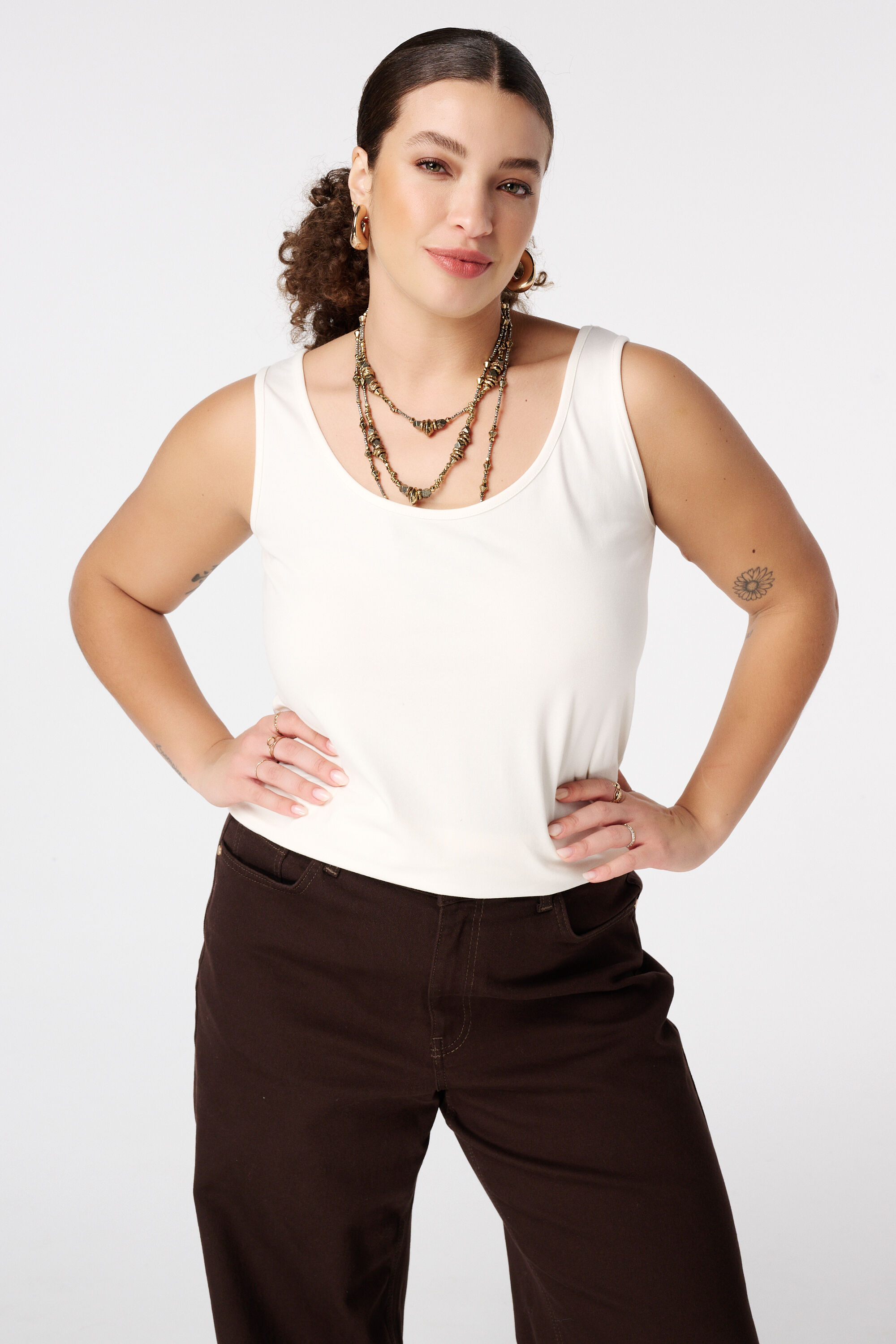 Camiseta sin mangas de algod&oacute;n