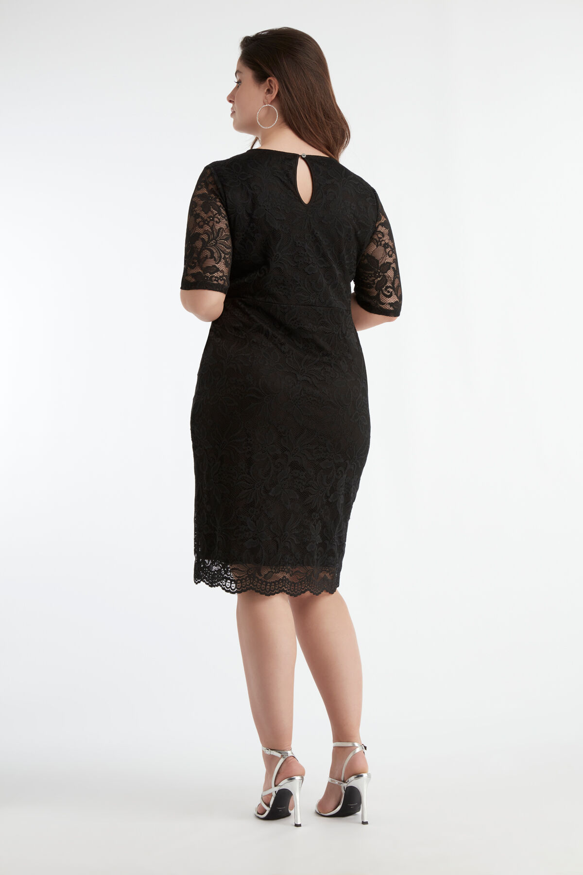 Vestido de encaje el&aacute;stico image number 4