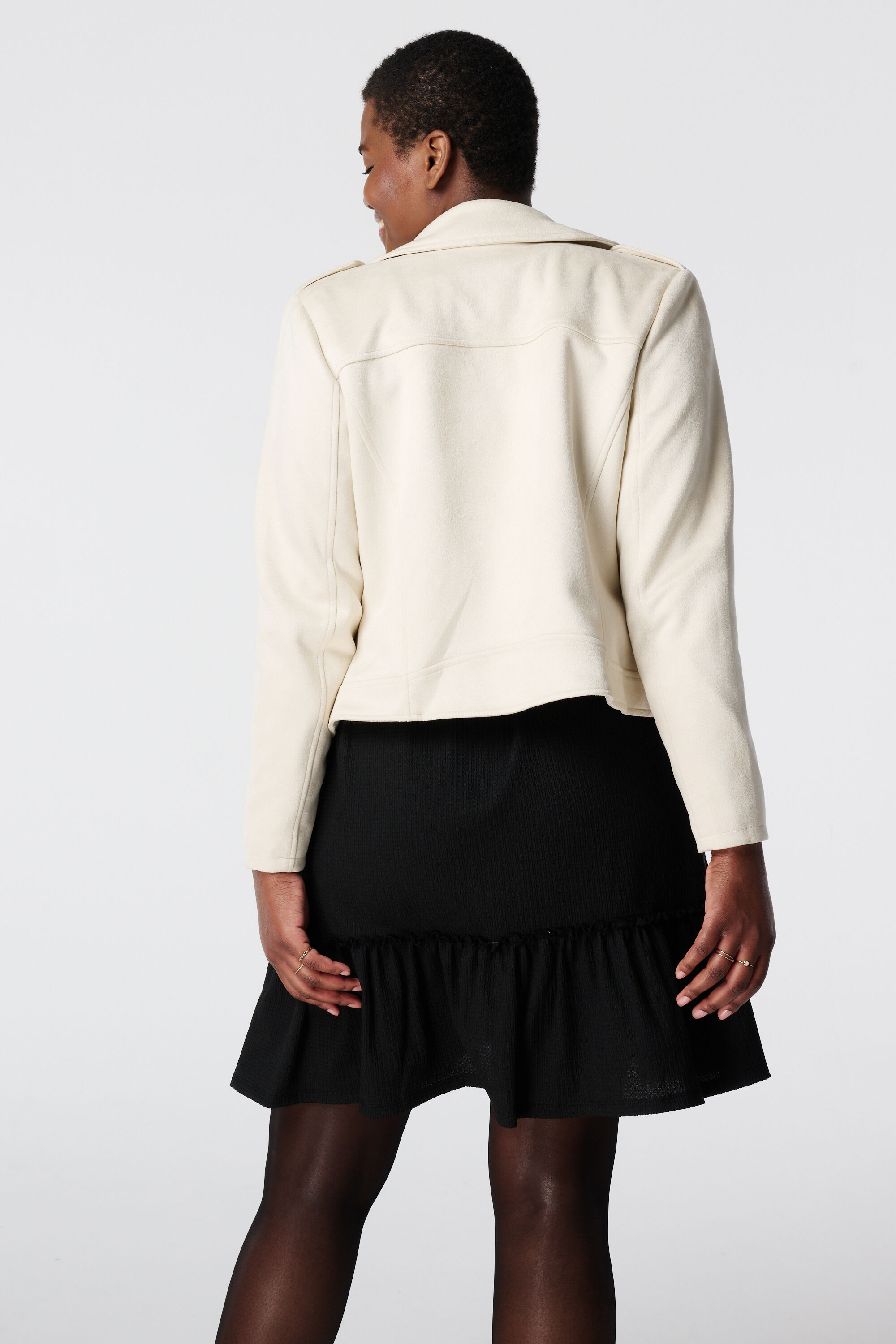 Cazadora biker de antelina image number 3