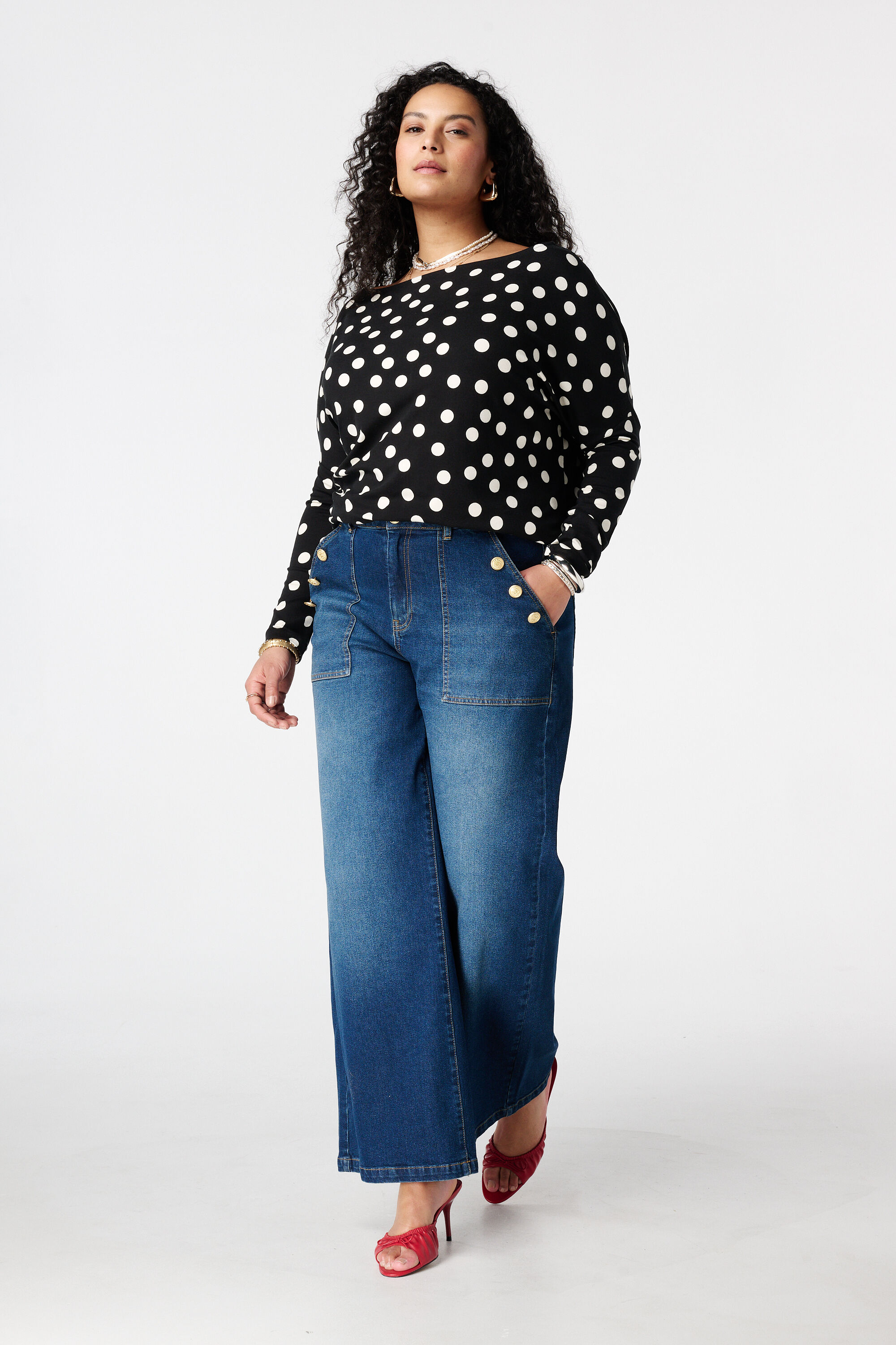 Top con escote barco image number 5