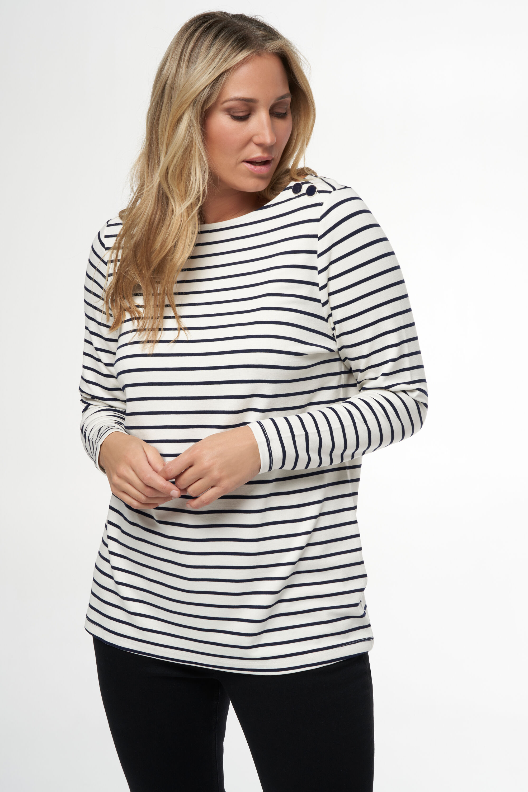 Camiseta con rayas de manga larga image number 0